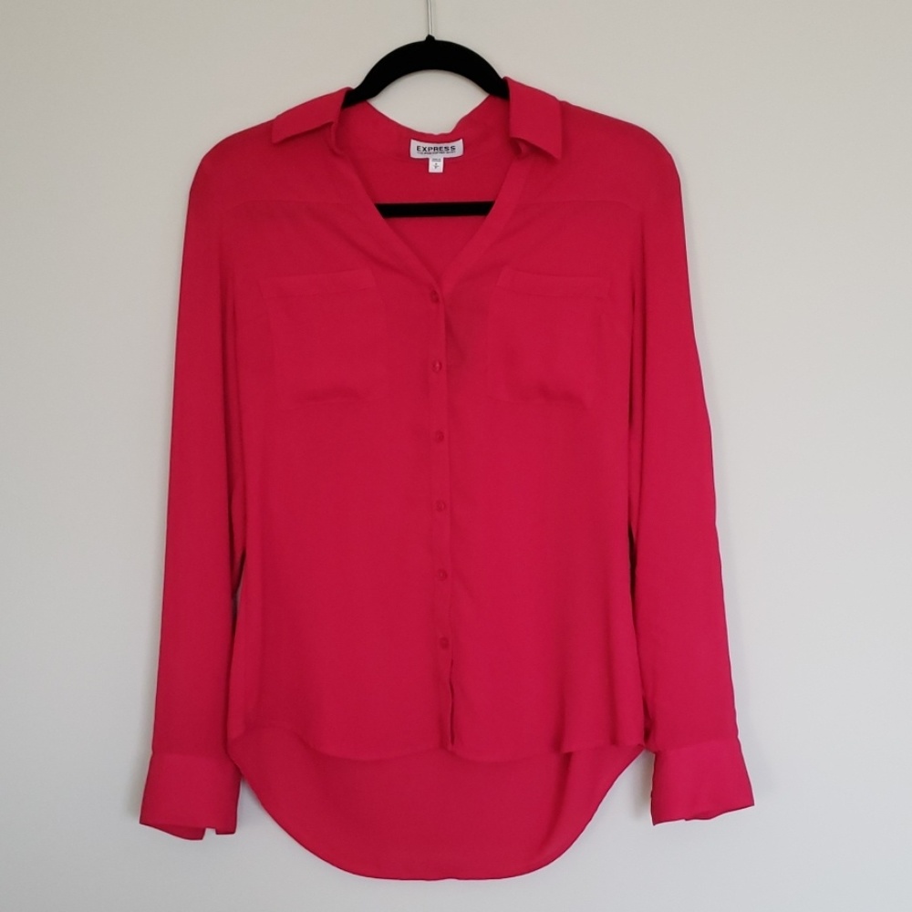 Express Dark Pink Portofino Blouse